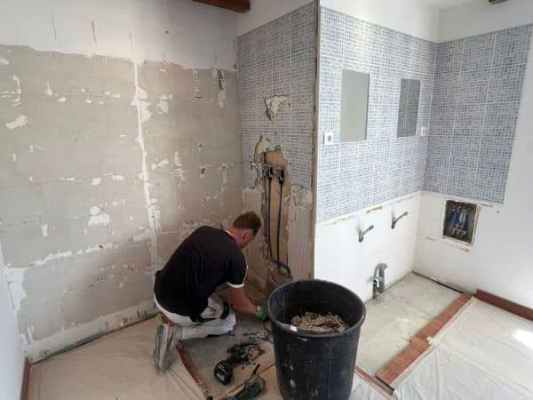 Rénovation complète d'une salle de bain chez un particulier